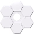 thumbnail image 1 of 14"OD x 3"ID x 4 3/4"C x 1"P Daisy Architectural Grade PVC Contemporary Ceiling Medallion, 1 of 11