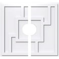 thumbnail image 1 of 14"OD x 3"ID x 4 3/4"C x 1"P Knox Architectural Grade PVC Contemporary Ceiling Medallion, Two Piece, 1 of 11