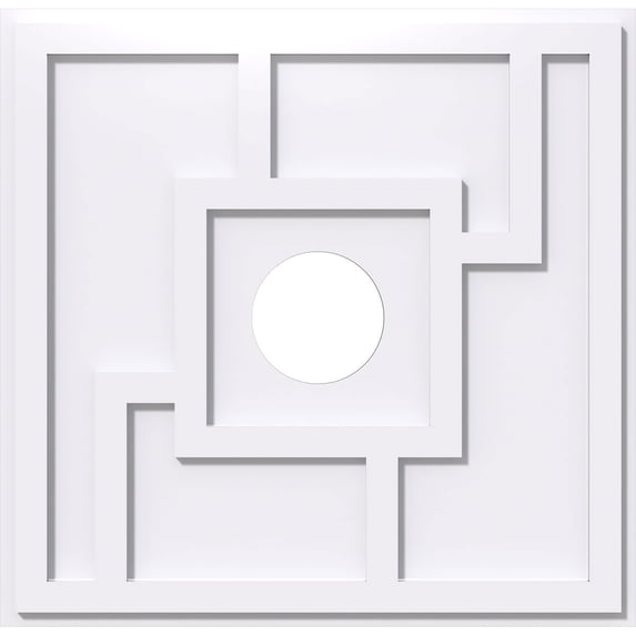 14"OD x 3"ID x 4 3/4"C x 1"P Knox Architectural Grade PVC Contemporary Ceiling Medallion