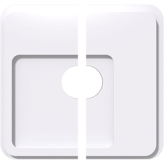 14"OD x 3"ID x 4 3/4"C x 1"P Lucan Architectural Grade PVC Contemporary Ceiling Medallion, Two Piece