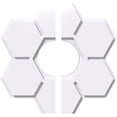 thumbnail image 1 of 14"OD x 4"ID x 4 3/4"C x 1"P Daisy Architectural Grade PVC Contemporary Ceiling Medallion, Two Piece, 1 of 11