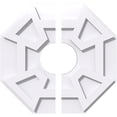 thumbnail image 1 of 14"OD x 4"ID x 4 3/4"C x 1"P Logan Architectural Grade PVC Contemporary Ceiling Medallion, Two Piece, 1 of 11