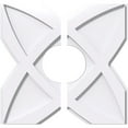 thumbnail image 1 of 14"OD x 4"ID x 4 3/4"C x 1"P Titus Architectural Grade PVC Contemporary Ceiling Medallion, Two Piece, 1 of 11