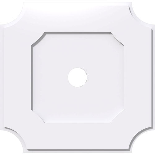 14"OD x 4"ID x 8 1/4"C x 1"P Locke Architectural Grade PVC Contemporary Ceiling Medallion
