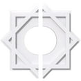 thumbnail image 1 of 14"OD x 5"ID x 7 3/4"C x 1"P Axel Architectural Grade PVC Contemporary Ceiling Medallion, Two Piece, 1 of 4