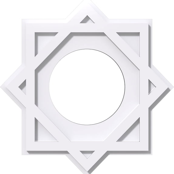 14"OD x 6"ID x 7 3/4"C x 1"P Axel Architectural Grade PVC Contemporary Ceiling Medallion