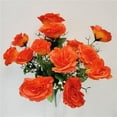 thumbnail image 1 of 14 Orange Open Roses Artificial Flowers, 1 of 1