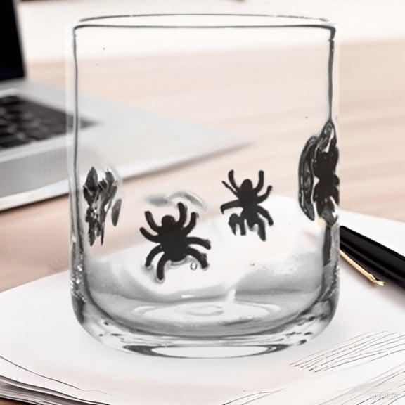 14 Ounce Halloween Themed Juice Glasses - Reusable Double Old Fashioned Cups for Cocktails, Party & Home Bar