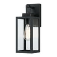 thumbnail image 1 of 14" Outdoor Wall Light Fixture Matte Black Porch Light with Clear Glass Shade E26 Base, 1 of 7
