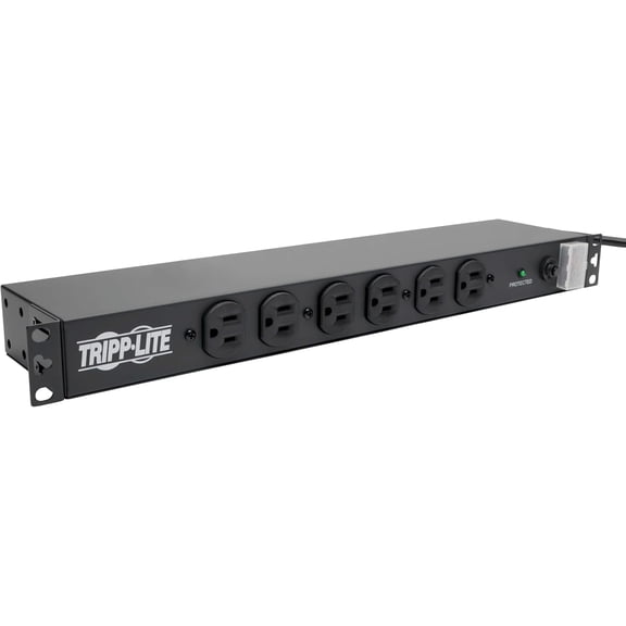 14-Outlet Rack Mount Sur Protector Power Strip PDU, 15A, 120V, 3000 Joules, 15ft Cord with 5-15P Plug, 1U Horizontal Rack Mount, Lifetime Manufacturer's Warranty (DRS-1215)
