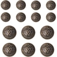 thumbnail image 1 of 14 PCS Antique Brass Blazer Buttons Set 20mm 15mm Suits Sport Coat Uniform Jackets, 1 of 2