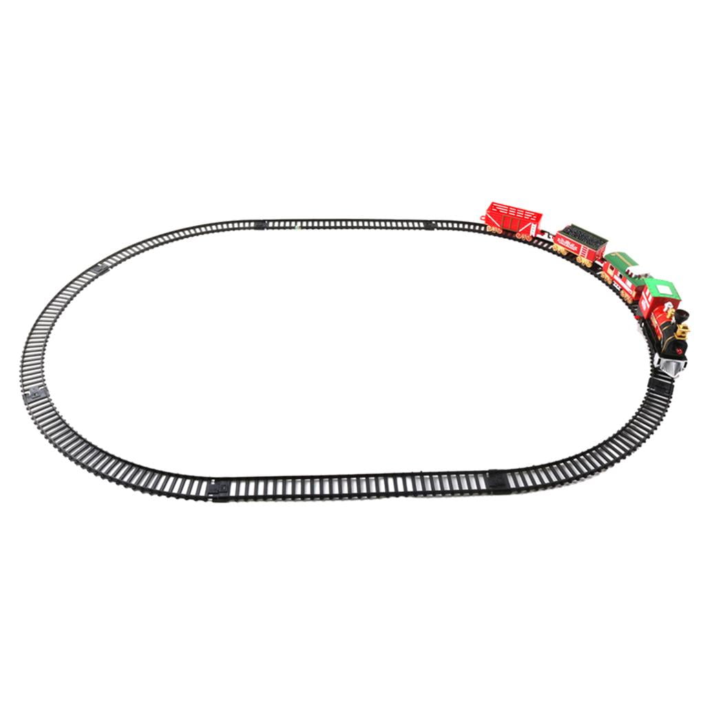 14 PCS Christmas Train Set for under The Tree with Lights Sounds Holiday Train Around Christmas