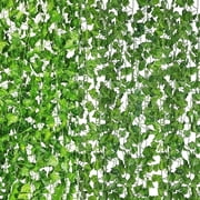 14 Pack Artificial Ivy Vine, All Green Leaves - Hanging Faux Greenery for Room Bedroom Wall Garden Decor, Fake Plant for Home Wedding Aesthetic