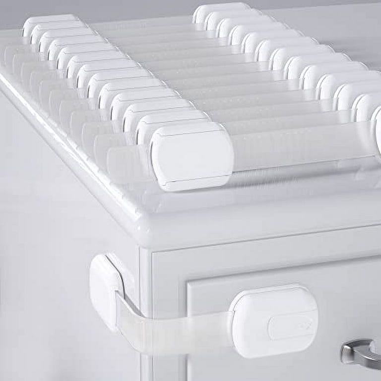 14 Pack Baby Proof Cabinet Latches, Adjustable No Drilling Child Safety  Cabinet Locks Straps Baby Drawer Locks For Kids Baby Safety