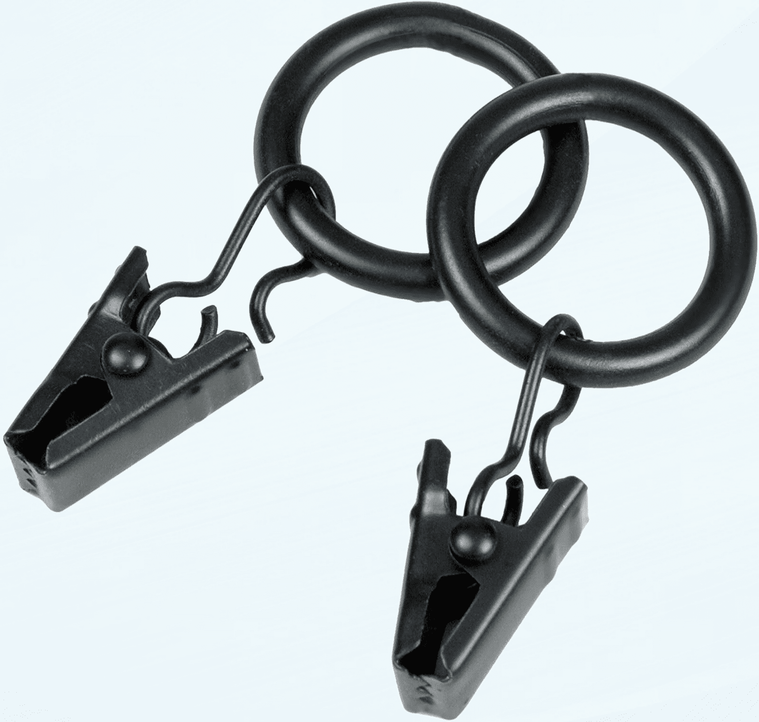 Window Clip Rings 14-Pack Black Petit Window Curtain Clip Rings for 1/2-Inch Diameter ...