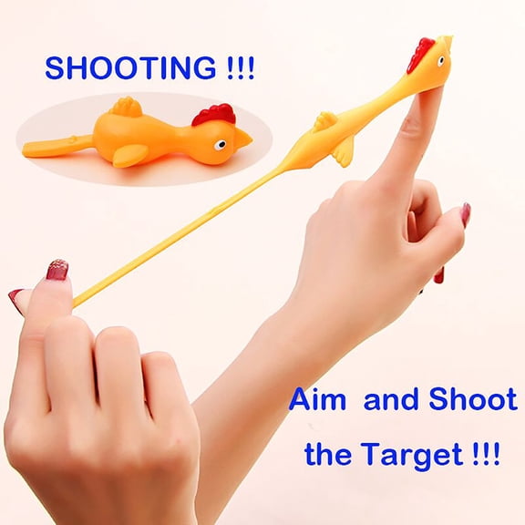 14-Pack Catapult Chicken Fidget Toys 7 Orange-Yellow & 7 Yellow - Stress Relieving Pop-Up Design For Anxiety Boredom Relief - For S Office Desk Classroom Party Favors