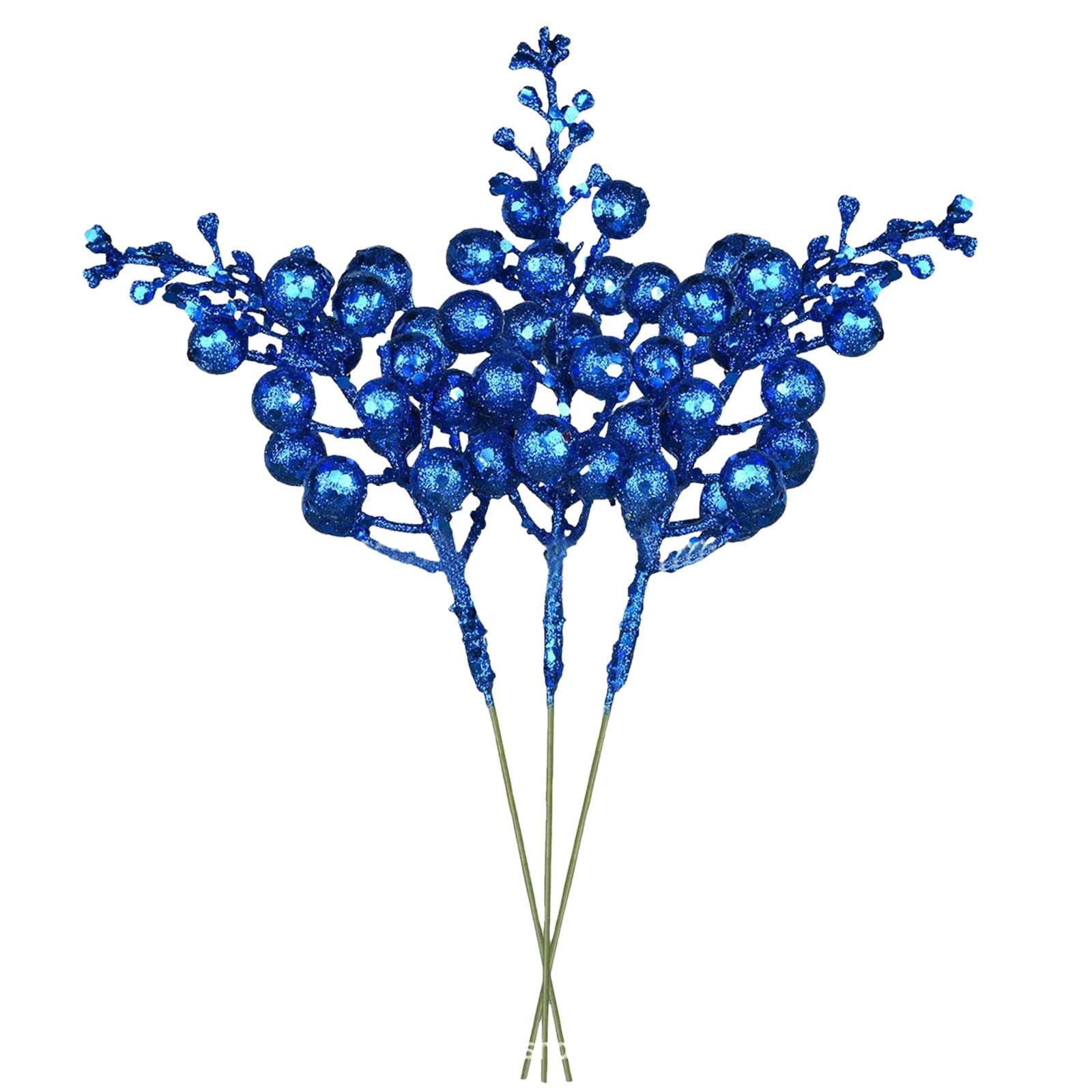 14 Pack Christmas Glitter Berries Stems 78Inch Artificial Christmas