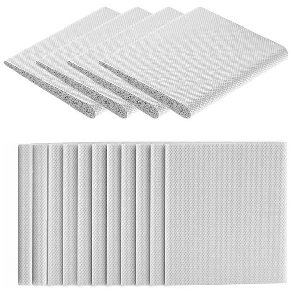 14 Pack Door Corner Seals, White Exterior Door Jamb Weather Stripping, Wedge Draft Plugs, 2 x 1.5 inch Foam Seals for Noise Isolation and Weather Protection