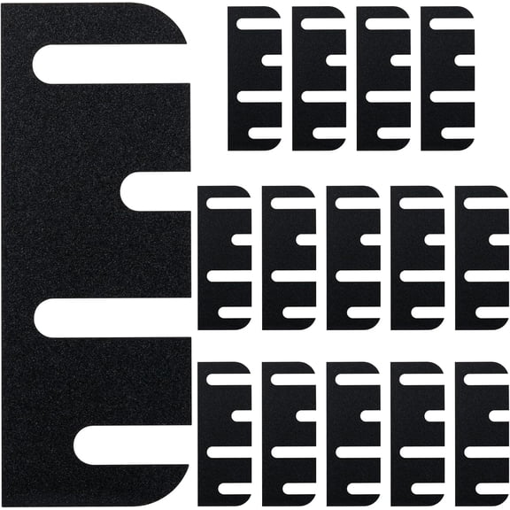 14 Pack Door Hinge Shims, 4 Inch Door Hinge Spacer Kit, Precut Polycarbonate (PC) Hinge Shims with DIY Trimmable for Door Alignment & Repair, Filling Gaps,Staggered Pattern, 1.2mm / 0.05”Thickness