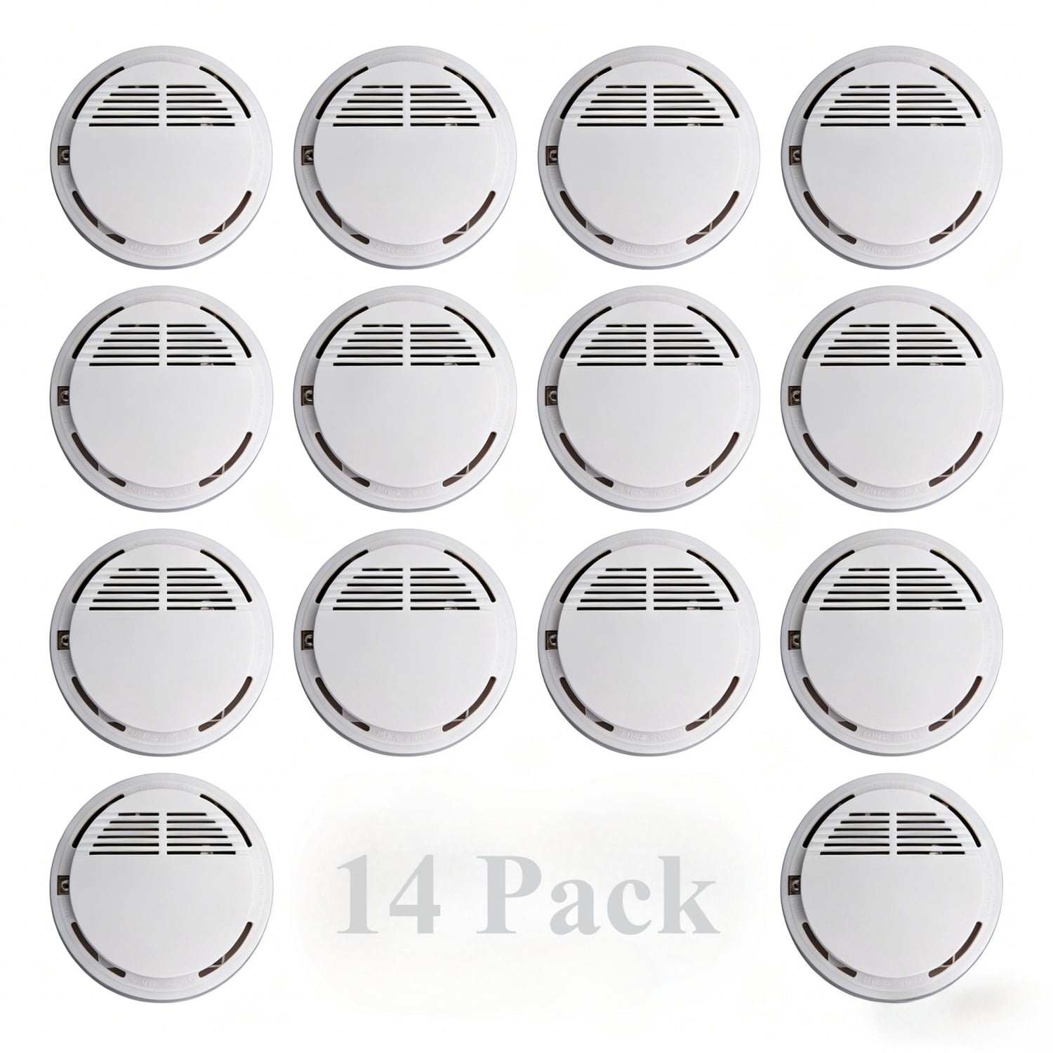 14 Pack Smoke Alarm Detector Home Fire Safety Sensor Alert
