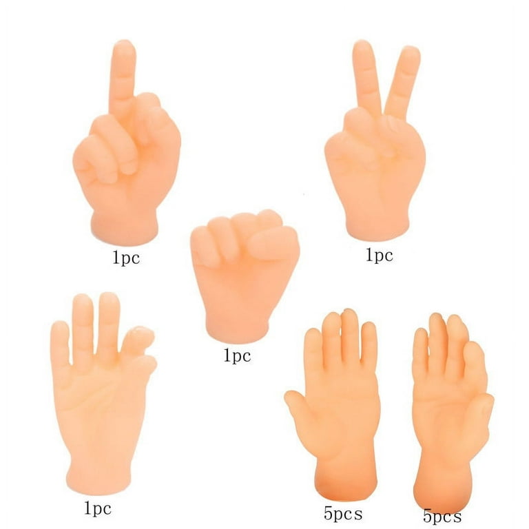 14 Pack Tiny Hands Puppet, Rubber Mini Hand Puppet, Realistic Baby Hands  for Puppet Show, Gag Performance, Party Favors, Educational, Miniature  Small