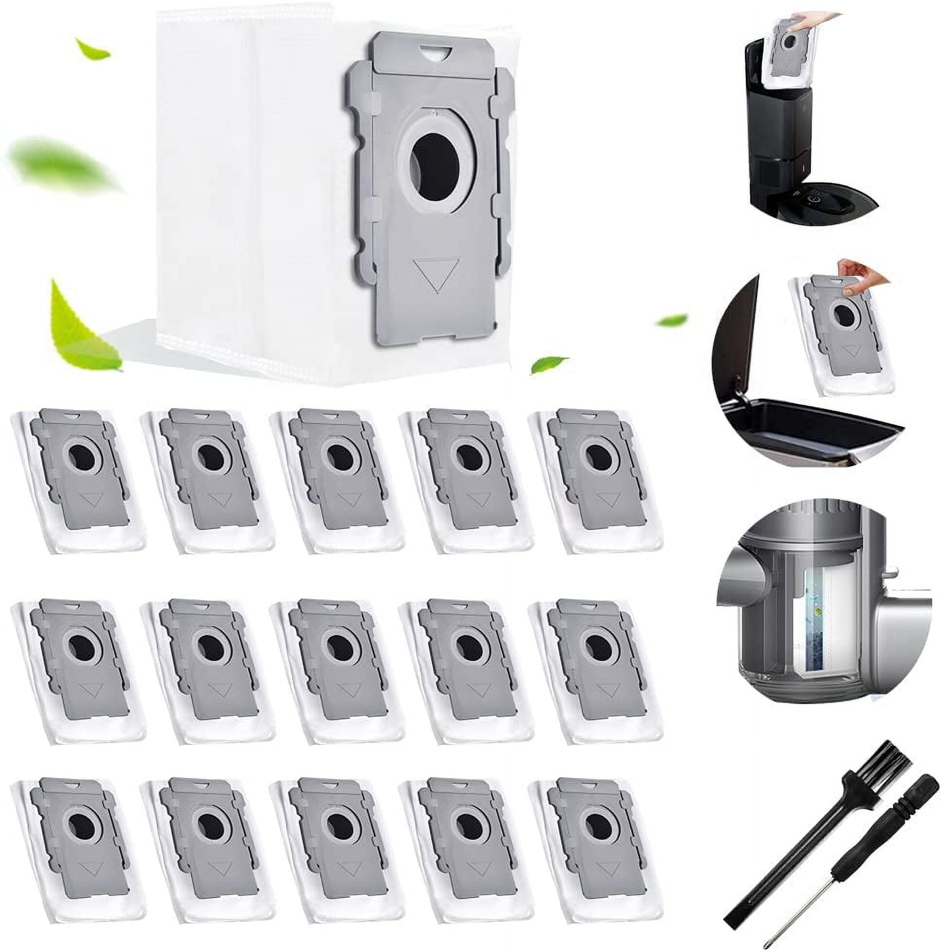 10 Pack Vacuum Bags Compatible with iRobot Roomba i7 i7+ i7 Plus (7550)  i3+(3550) i6+ (6550) i8+(8550) s9 s9+ (9550) i & s Automatic Dirt Disposal