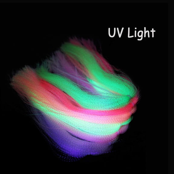 14 Packs 7 Colors UV Crystal Flash Holographic Tinsel Krystal Twisted Flashabou Sparkle Streamer Fly Tying Materials