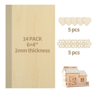 15Pack Balsa Wood Sheets Basswood Thin Wood Sheets Hobby Wood for