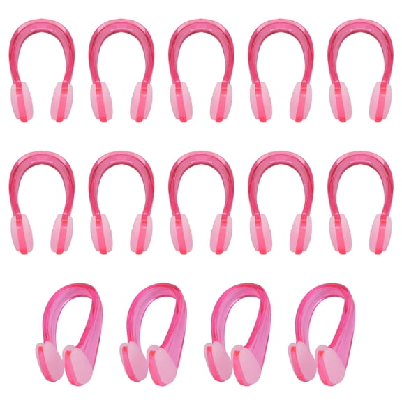 14 Packs Waterproof Silicone Swimming Nose Clips, Comfortable Pool Nose Plugs for Swimming, Pink