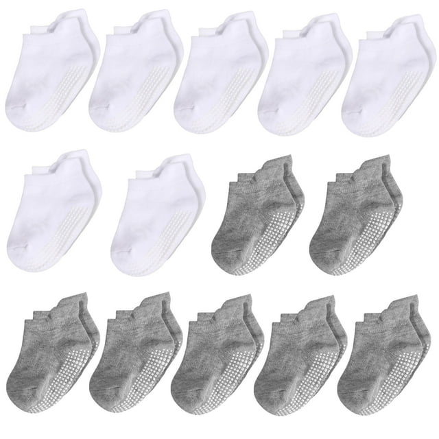 14 Pairs Baby Toddler Socks with Grippers for 612 1224 Months 2T3T