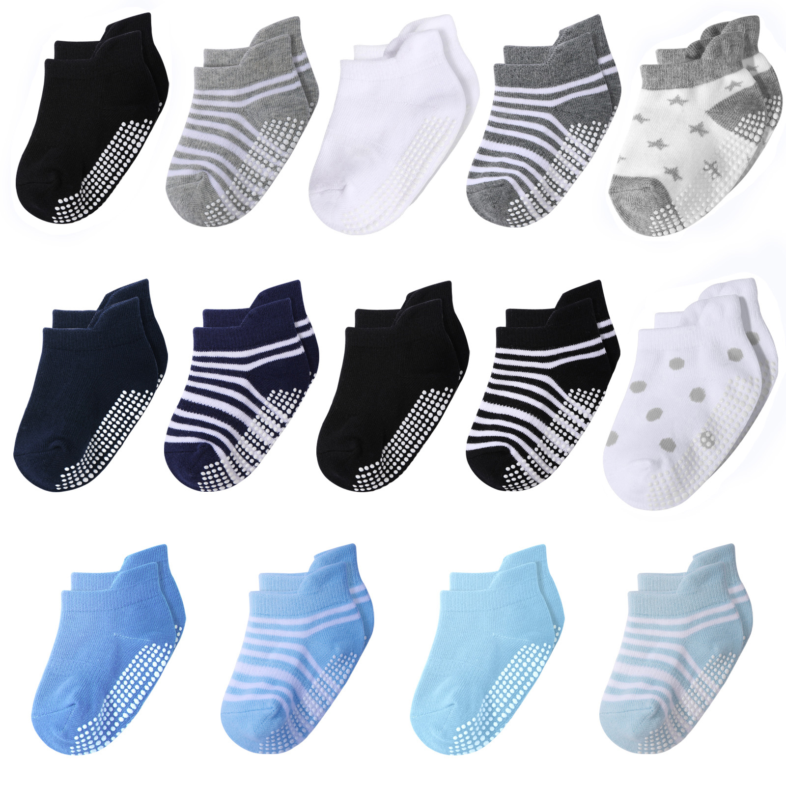 14 Pairs Baby Toddler Socks with Grippers for 612 1224 Months 2T3T