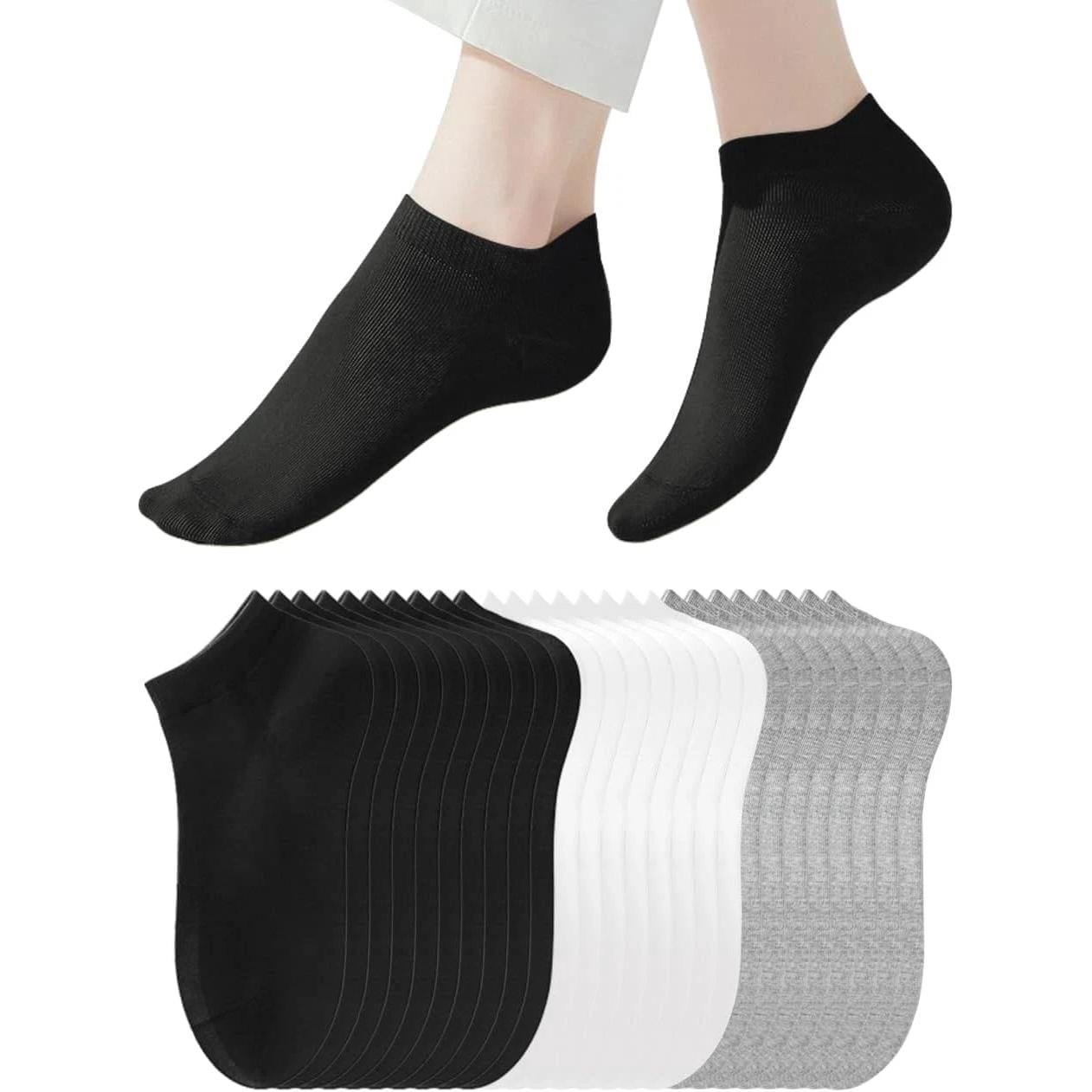 14 Pairs Thin Womens Ankle Socks, Running Low Cut Short Athletic Pack of Socks f