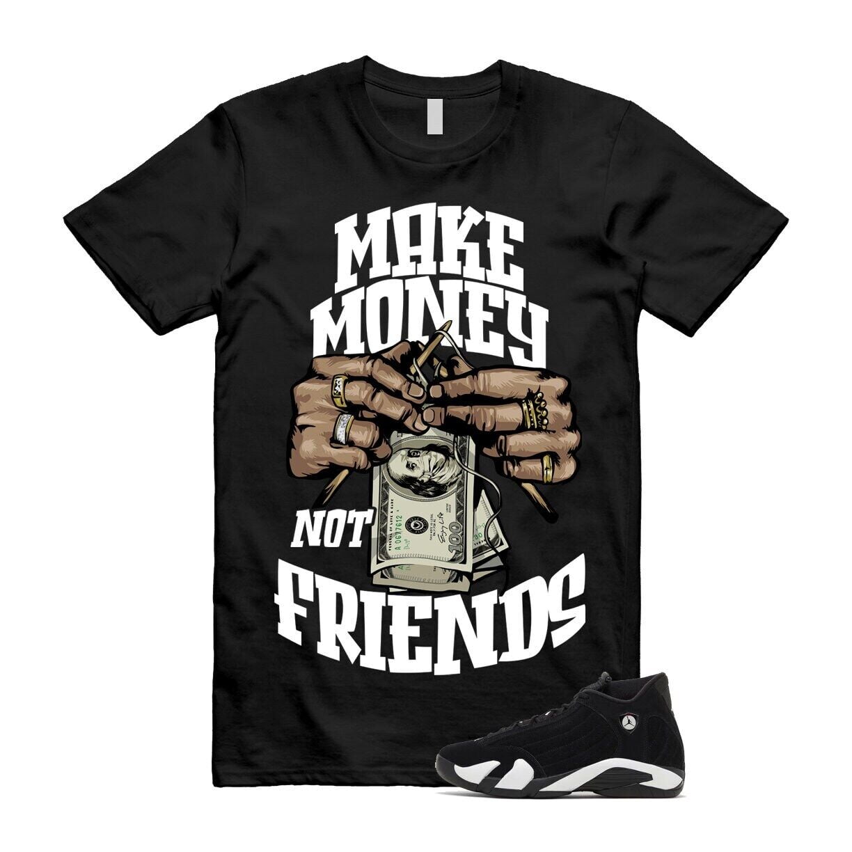 14 Panda Black White Retro Dunk T Shirt Match MM