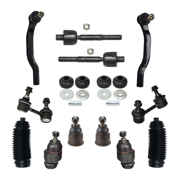 14 Pc Complete Front Suspension Kit Tie Rod Linkages Sway Bar End Link Bellow Boots Upper Shock Mount Bushing Upper Ball Joint (Adjustable) Fits select: 1999-2003 ACURA 3.2TL, 2001-2003 ACURA 3.2CL