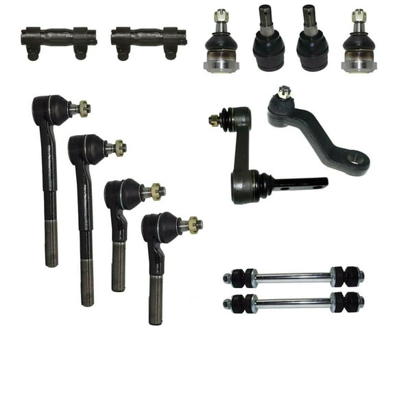 14 Pc Front Suspension Kit Upper Lower Ball Joints Tie Rod Ends Adjusting Sleeves Idler & Pitman Arms Compatible with RWD Models Fits select: 1994-1999 DODGE RAM 2500, 1994-1999 DODGE RAM 3500