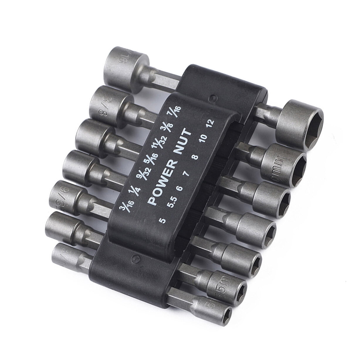 Eease 14Pcs 5 12mm Nut Driver Bits Deep Impact Sockets 1 4 Hex Shank Tool Set Walmart