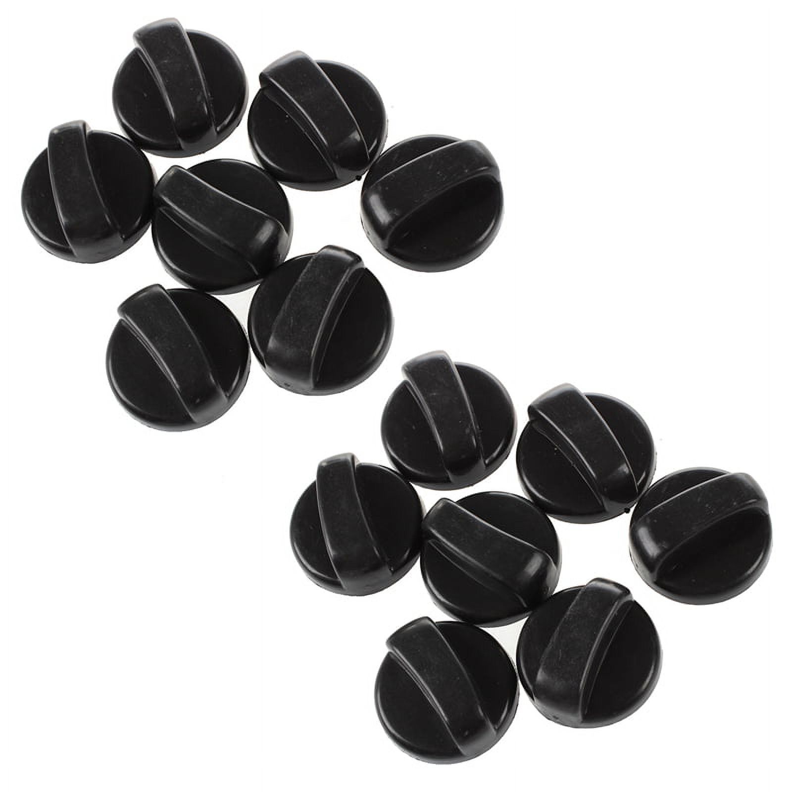 14 Pcs. 8mm Hole Black Gas Stove Cooker Switch Knobs for the Kitchen
