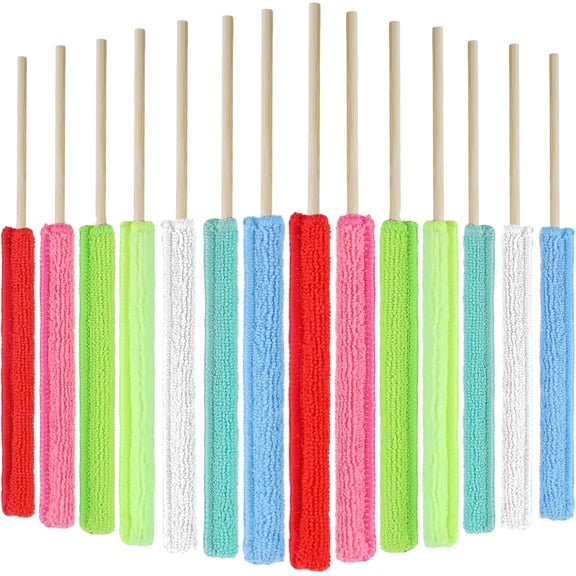 14 Pcs Air Vent Cleaner, Microfiber Detail Mini Duster Sticks, Disposable Crevice Cleaning Tool, Microfiber Mini Fan Dust Cleaner for Vent,Window,Car,Home & Office