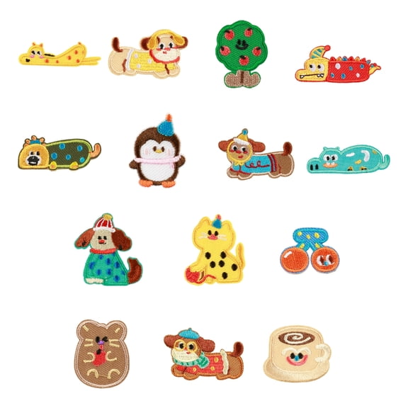 14 Pcs Animal Sew on/Iron on Patches Dogs Embroidered Patches for Fashion Customizing Clothes Shoes Hat