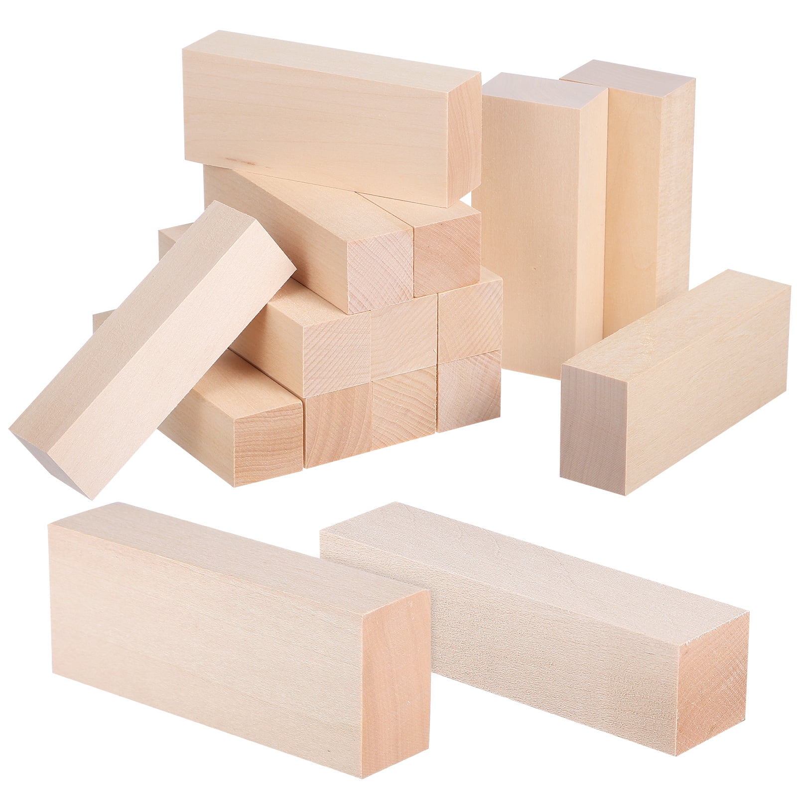 14 Pcs Basswood Strips Wood Craft Sticks Furring Strips Dowel Craft ...