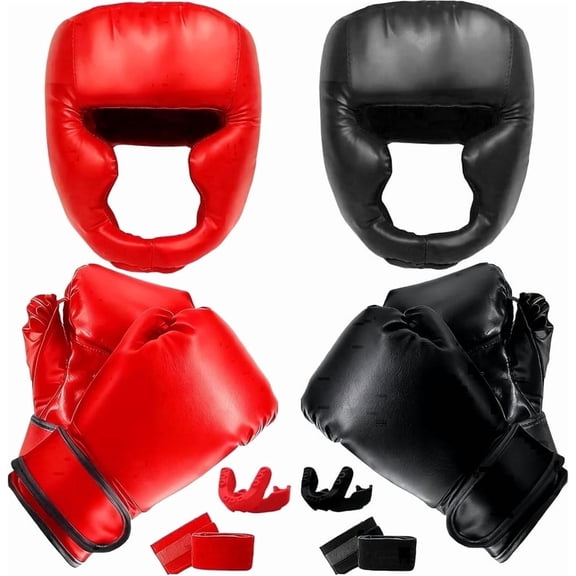 Deep Dream Kids Boxing Gloves Set with Headgear Hand Wraps for Youth Training Boys Girls 6 oz 14 Piece
