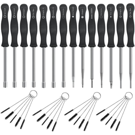 14 Pcs Carburetor Adjustment Tool Screwdriver Kit for 2 Cycle Small Engine Echo STIHL Poulan Ryobi Husqvarna MTD Homelite Chainsaw String Trimmer Weedeater with Carb Cleaning Brush