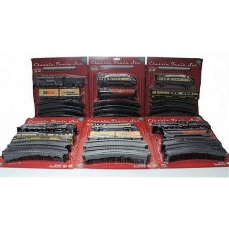 Wowtoyz Classic Model Train Sets Ready to Run Toddler with Steam Plastic, Muticolor, 14 Pcs