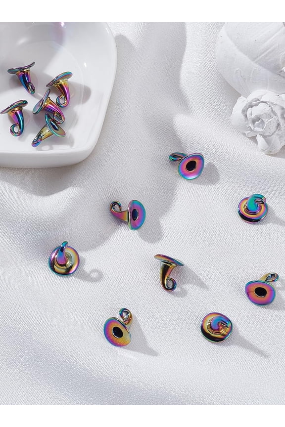 14 Pcs Colorful Hat Charms Alloy Magic Hat Charms Rainbow Color Alloy Charms for Jewelry Making Necklace Earring Metal Bulk