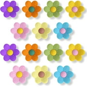 14 Pcs Flower Fridge Magnets, 3D Colorful Decorative Strong Refrigerator Magnets, Cute Locker Magnets Accessories for Whiteboard Kitchen Office