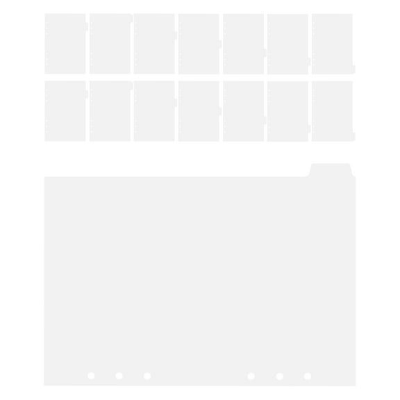 14 Pcs Index Separator Page Page Dividers Detachable Binder Tabs Dividers Notebook