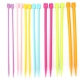 thumbnail image 1 of 14 Pcs Knitting Needles Multicolour Portable 25cm Sweater Needle Plastic Weaving Tools for DIY Enthusiast, 1 of 8