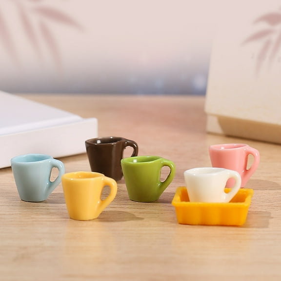 14 Pcs Mini Cup Home Decor Espresso Coffee Mugs Six Colors Resin