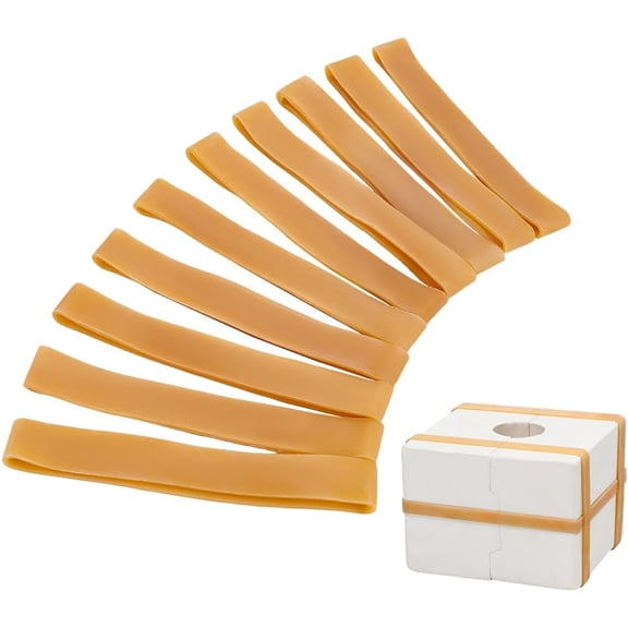 14 Pcs Mould Rubber Bands Plaster Mould Rubber Band Potters Rubber Bands Ceramic Rubber Band Pottery High Elasticity Wrapping Bands for Handmake Sandy Brown 15.7x1inch