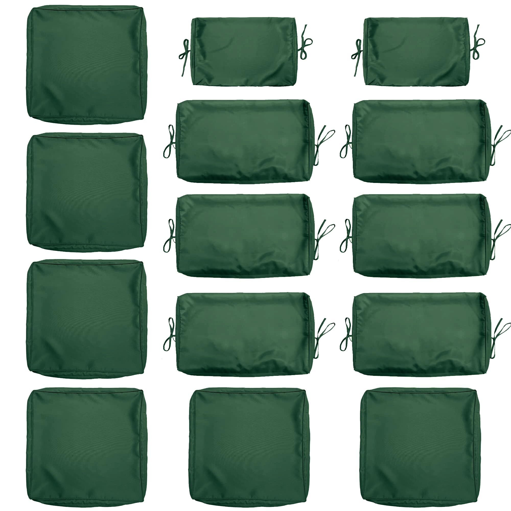 14 Pcs Outdoor Cushion Slipcovers Outdoor Patio Cushion Covers